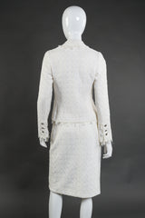 Vintage Chanel 2005 Cruise Woven Skirt Suit back on mannequin @recessla