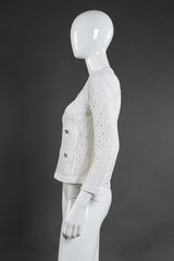 Vintage Chanel 2005 A/W Hole Cardigan side on mannequin @recessla