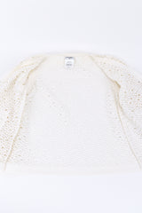 Vintage Chanel 2005 A/W Hole Cardigan interior view @recessla