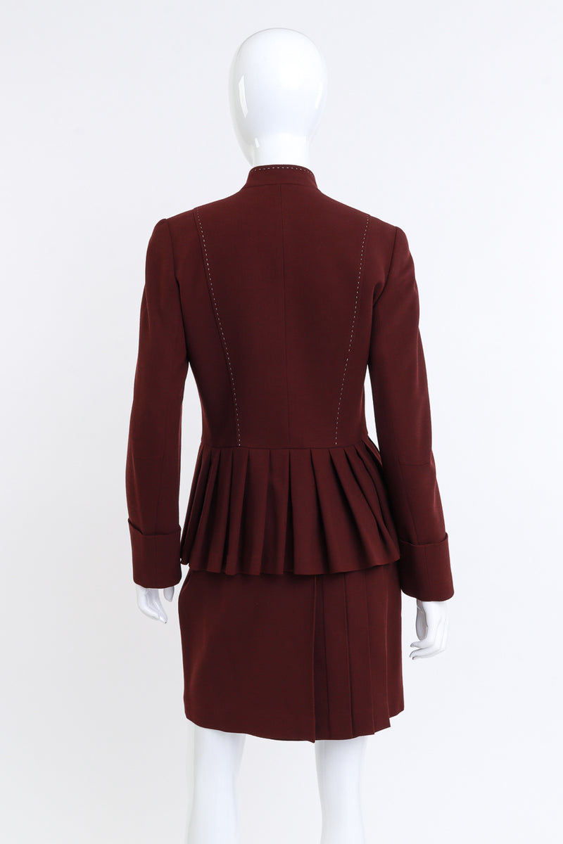 Chantal Thomass Mulberry Stitch & Pleats Woollen Skirt Set mannequin back @RECESS LA