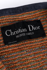 Vintage Christian Dior Checkered Lamé Knit Duster signature label closeup @recessla