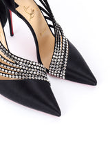 Christian Louboutin Crystal Strass Satin Pumps toe closeup @recess la