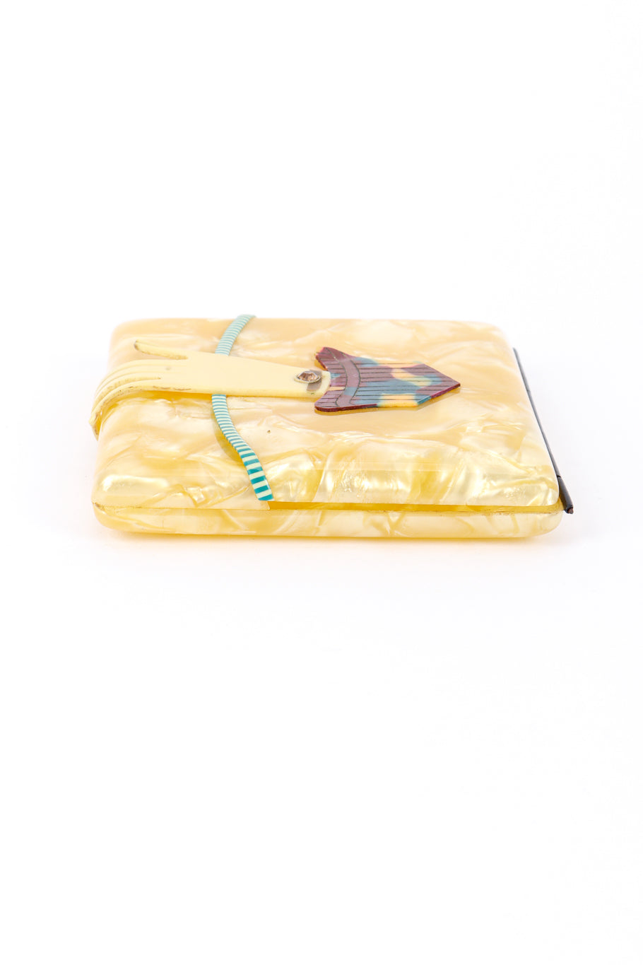 Vintage Pearlescent Celluloid Cigarette Case side @recessla