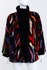 Vintage Rainbow Flames Fur Coat @RECESS LA