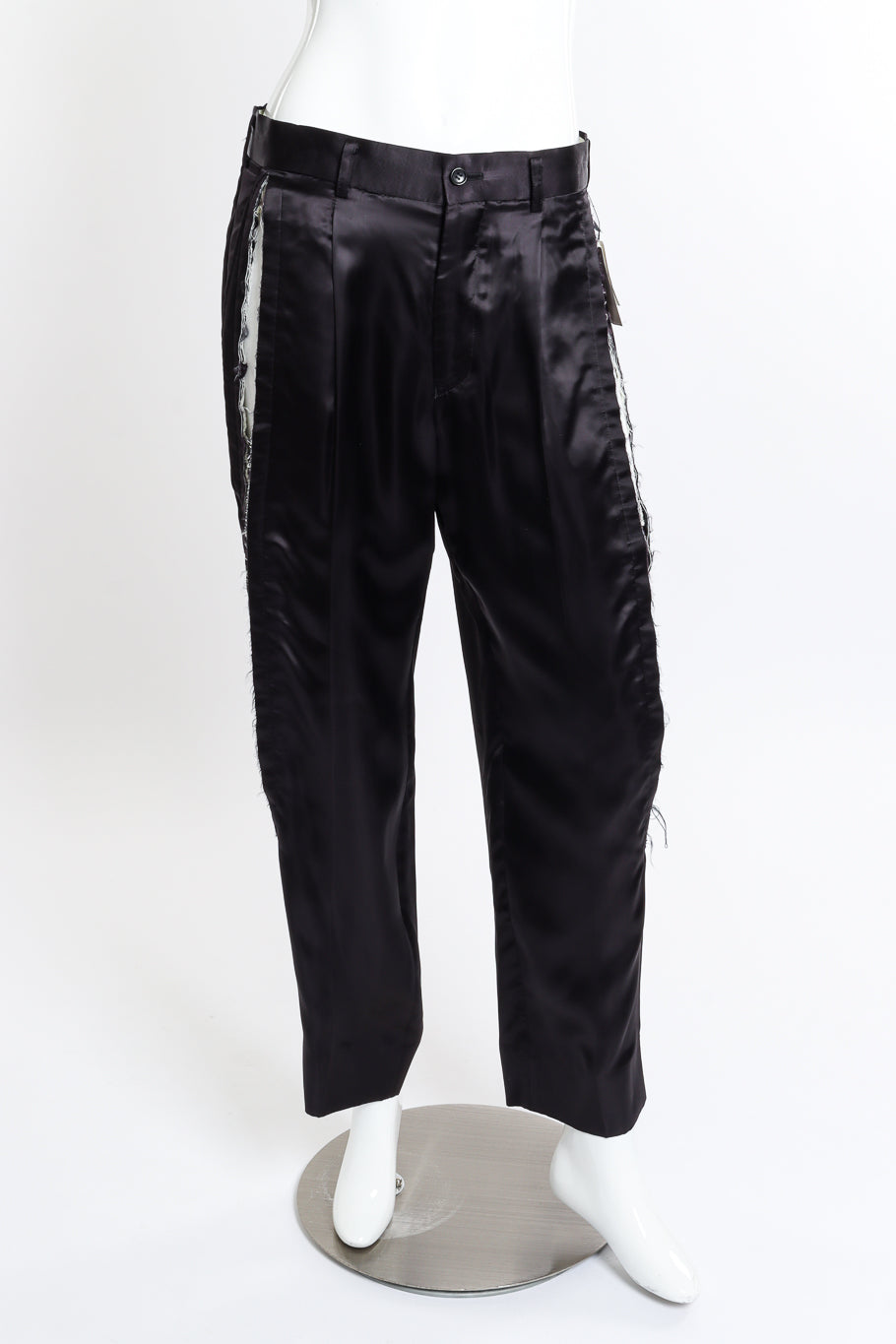 Comme des Garcons Split Leg Satin Pant front on mannequin @recess la