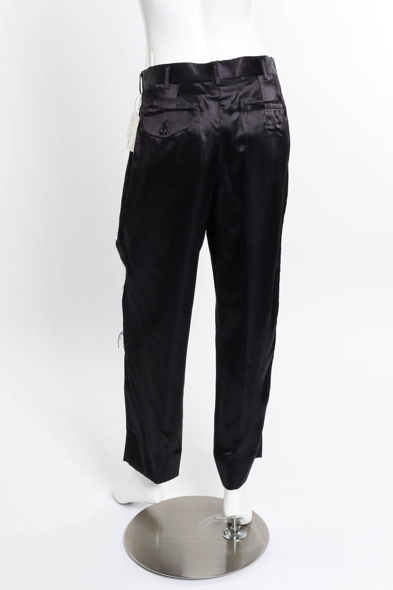 Comme des Garcons Split Leg Satin Pant back on mannequin @recess la