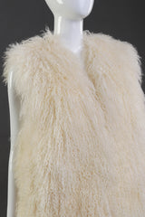 Vintage Mongolian Fur Vest front @RECESS LA