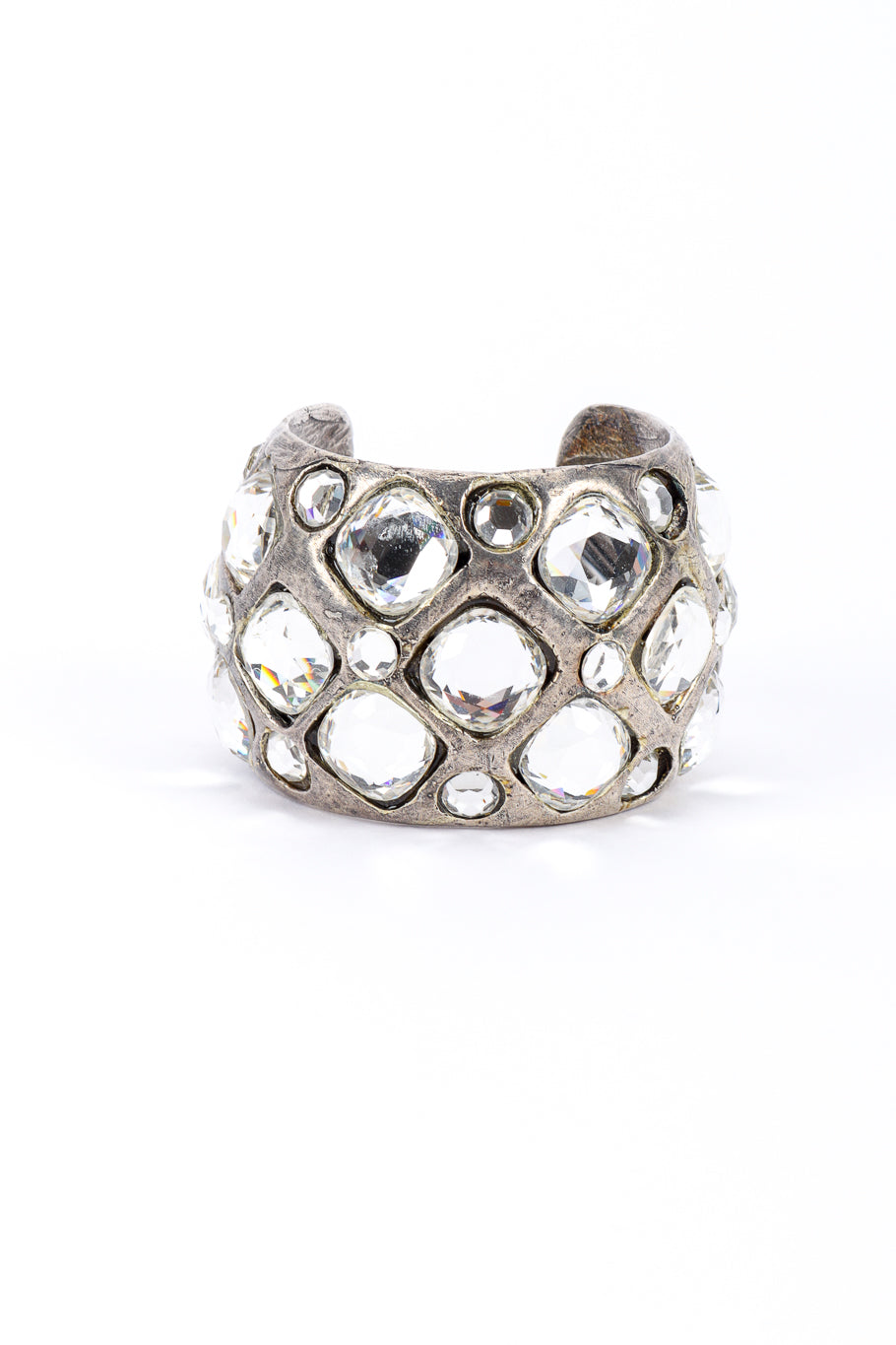 Vintage Dominique Aurientis Rhombus Crystal Cuff front @recessla