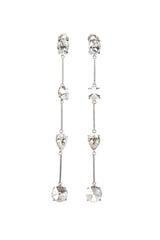 Vintage Oscar de la Renta Crystal Shoulder Duster Bar Link Earrings @RECESS LA