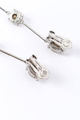 Vintage Oscar de la Renta Crystal Shoulder Duster Bar Link Earrings make @RECESS LA