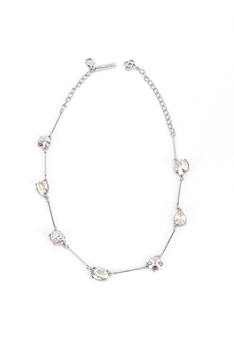 Vintage Oscar de la Renta Crystal Bar Link Collar Necklace @RECESS LA