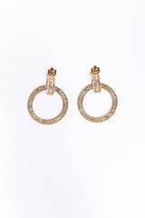 Vintage Oscar de la Renta Double Hoop Rhinestone Earrings @RECESS LA