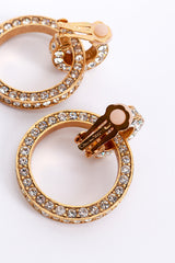 Vintage Oscar de la Renta Double Hoop Rhinestone Earrings make @RECESS LA