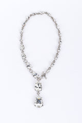 Oscar de la Renta Teardrop Crystal Lariat Necklace front @recess la