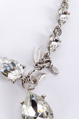 Oscar de la Renta Teardrop Crystal Lariat Necklace signature charm @recess la