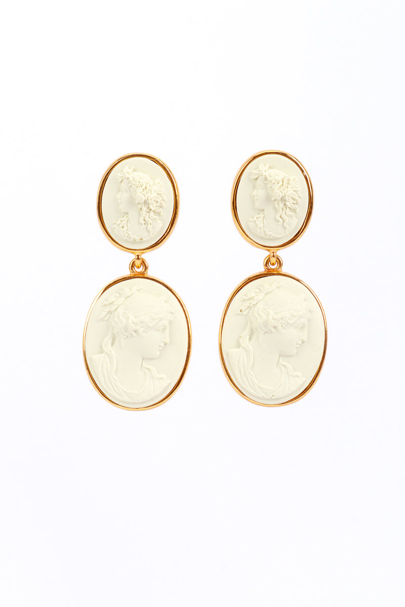 Vintage Oscar de la Renta Classic Cameo Earrings @RECESS LA