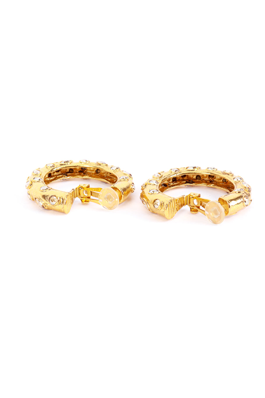 Vintage Oscar de la Renta Jeweled Hoop Earrings clips @RECESS LA