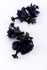 Vintage Oscar de la Renta Hibiscus Cluster Earrings flat @RECESS LA