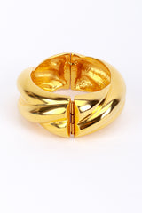 Vintage Oscar de la Renta Sculpted Twist Bracelet hinge @recess la