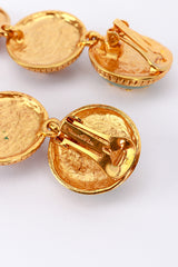 Vintage Oscar de la Renta Good Luck Button Drop Earrings make @RECESS LA