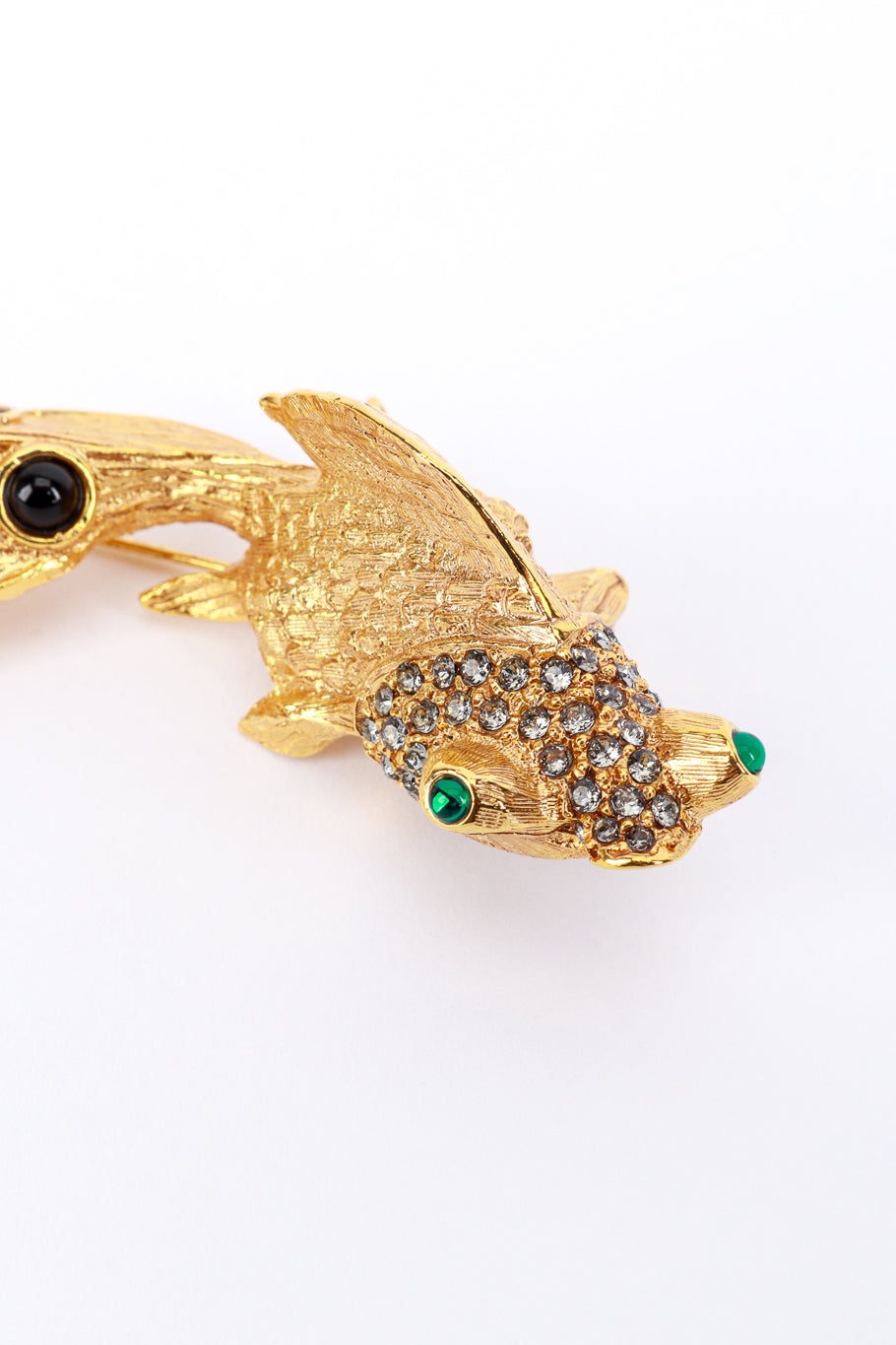 Vintage Oscar de la Renta Koi Fish Brooch detail @recess la