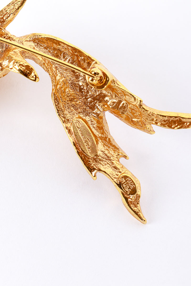 Vintage Oscar de la Renta Koi Fish Brooch cartouche @recess la