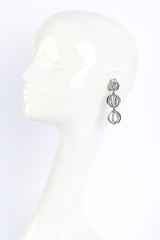 Vintage Oscar de la Renta Rhinestone Cage Drop Earrings  on mannequin @RECESS LA