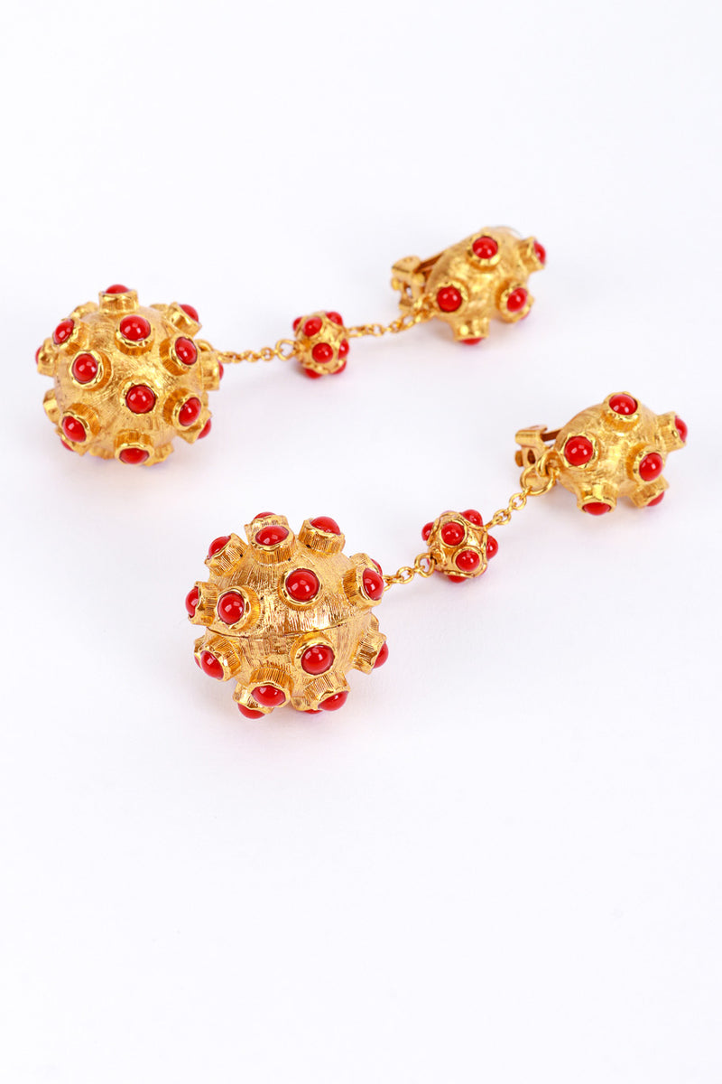 Vintage Oscar de la Renta Atomic Ball Drop Earrings detail @RECESS LA