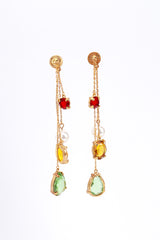 Vintage Oscar de la Renta Jeweled Chain Drop Earrings @RECESS LA