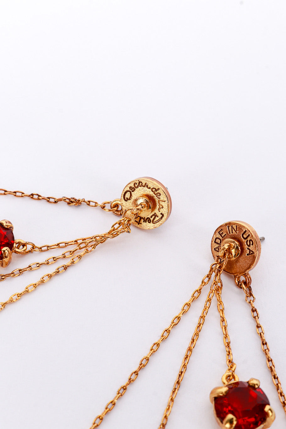 Vintage Oscar de la Renta Jeweled Chain Drop Earrings make @RECESS LA