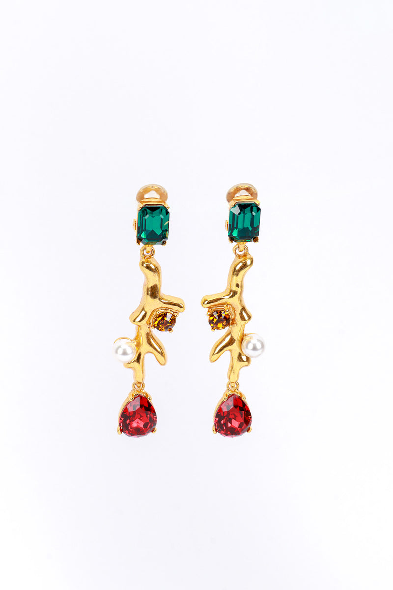 Vintage Oscar de la Renta Jeweled Bough Drop Earrings @RECESS LA