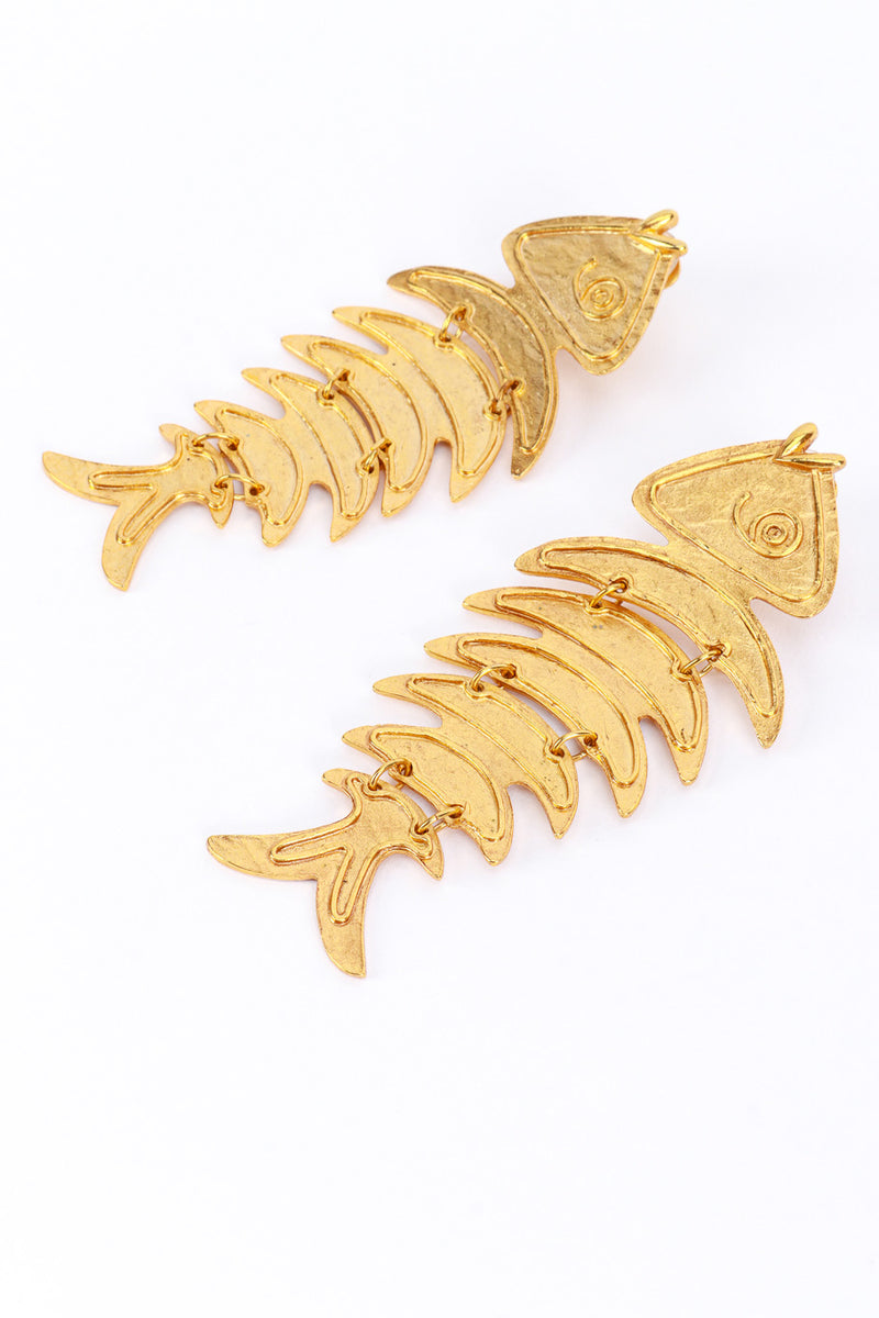 Vintage Oscar de la Renta Ichthyic Link Dangle Earrings detail @RECESS LA