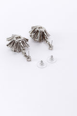 Vintage Oscar de la Renta Crystal Sputnik Sunburst Drop Earrings backs @RECESS LA