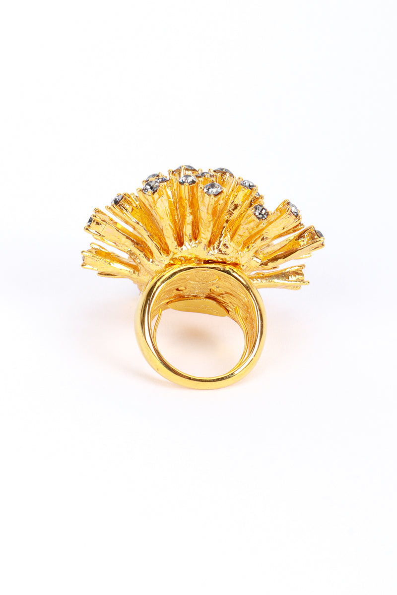 Vintage Oscar de la Renta Sputnik Sunburst Cocktail Ring back @recess la