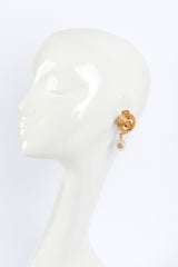 Vintage Oscar de la Renta La Mer Baroque Shell Earrings worn @RECESS LA