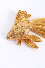 Vintage Oscar de la Renta Fantail Goldfish Brooch detail @recess la