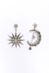 Vintage Oscar de la Renta Moon & Star  Rhinestone Earrings @RECESS LA