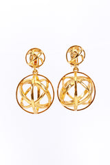 Vintage Oscar de la Renta Sphere Cage Drop Earrings @RECESS LA