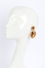 Vintage Oscar de la Renta Organic Petal Drop Earrings worn @RECESS LA