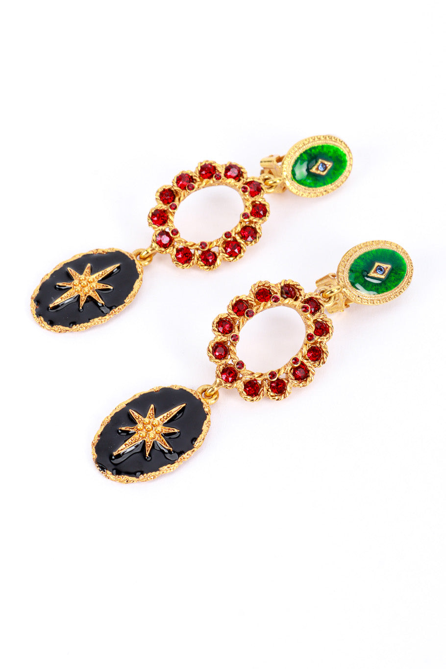 Vintage Oscar de la Renta Morning Star Drop Earrings detail @RECESS LA