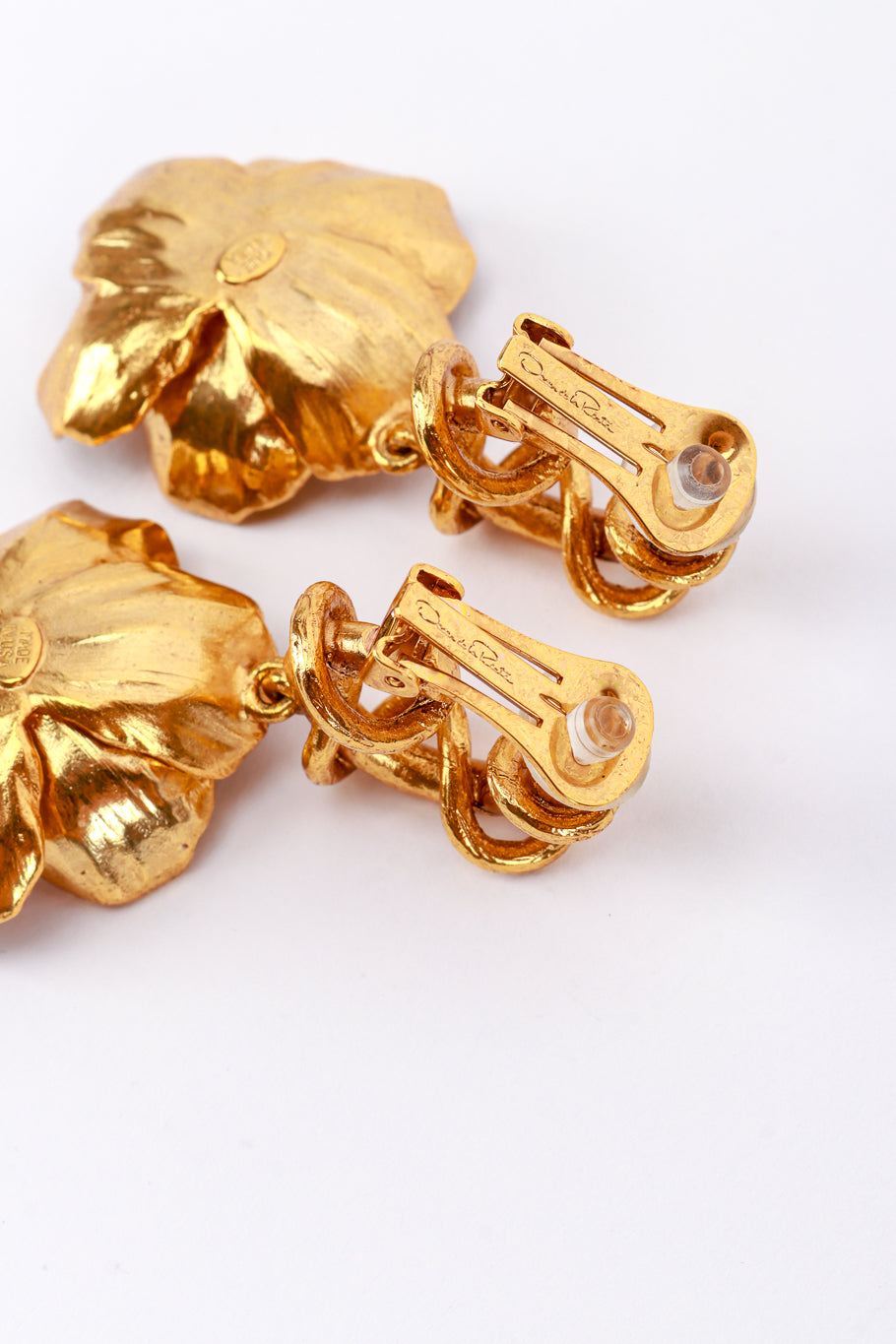 Vintage Oscar de la Renta Anemone Flower Drop Earrings make @RECESS LA