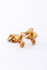 Vintage Oscar de la Renta Anemone Flower Drop Earrings clips @RECESS LA