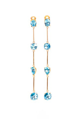 Vintage Oscar de la Renta Topaz Shoulder Duster Bar Link Earrings @RECESS LA