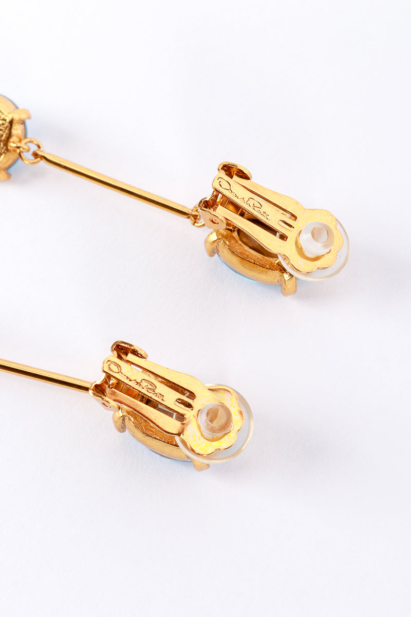 Vintage Oscar de la Renta Topaz Shoulder Duster Bar Link Earrings make @RECESS LA