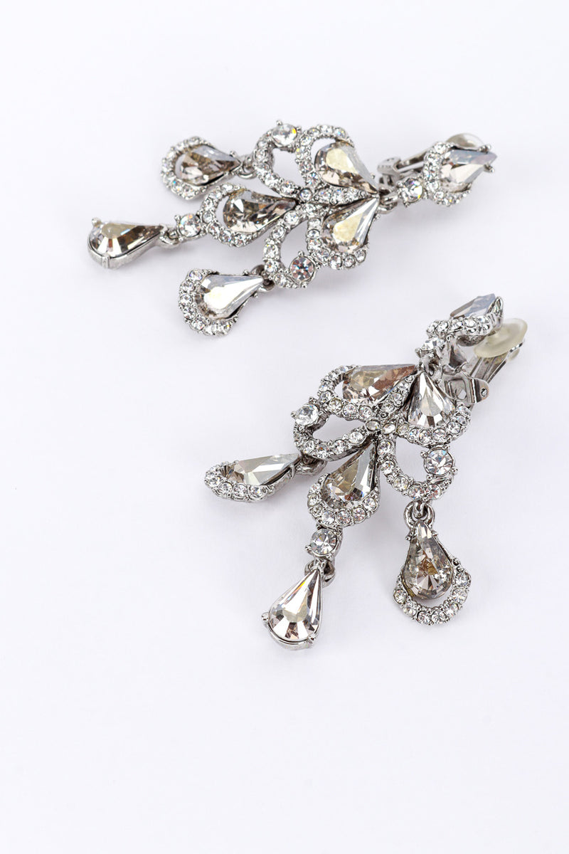 Vintage Oscar de la Renta Teardrop Chandelier Earrings detail @RECESS LA