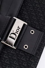 Vintage Dior Monogram Grommet Shoulder Bag plate closure front @recess la