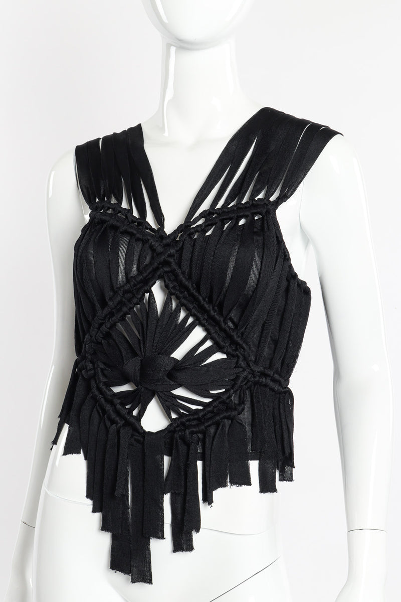 Christian Dior Braided Knit Tank front view on mannequin closeup @recessla