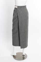 Wool Jacket & Wrap Skirt Suit by Christian Dior on mannequin skirt only back @recessla