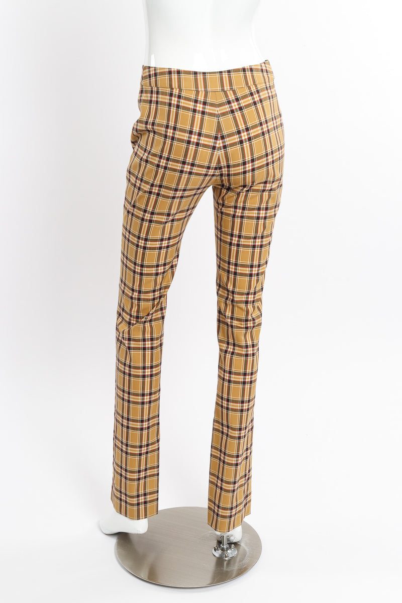 Vintage Christian Dior Plaid Wool Pant back view on mannequin @recessla