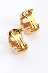 Christian Dior Curb Chain Huggie Earrings logo @RECESS LA